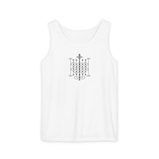 Uni Tank-Top Ogun veve, Black on White