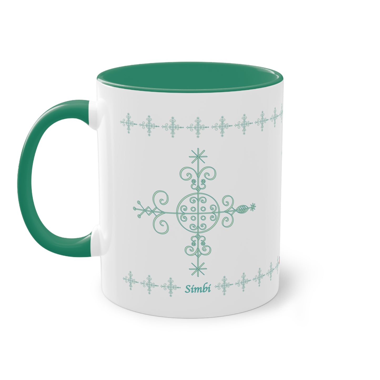 Simbi Green Two-Tone Coffee Mug, 11oz