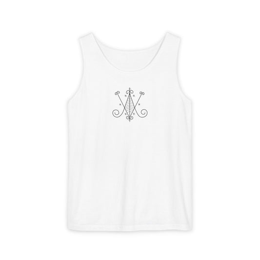 Uni Tank-Top Ayizan veve, Black on White