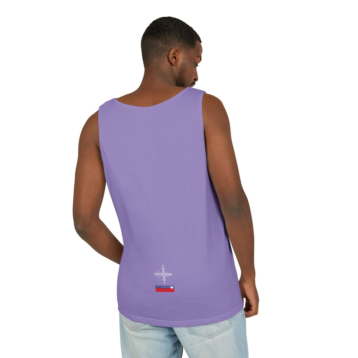 Uni Tank-Top Simbi veve, White on Violet