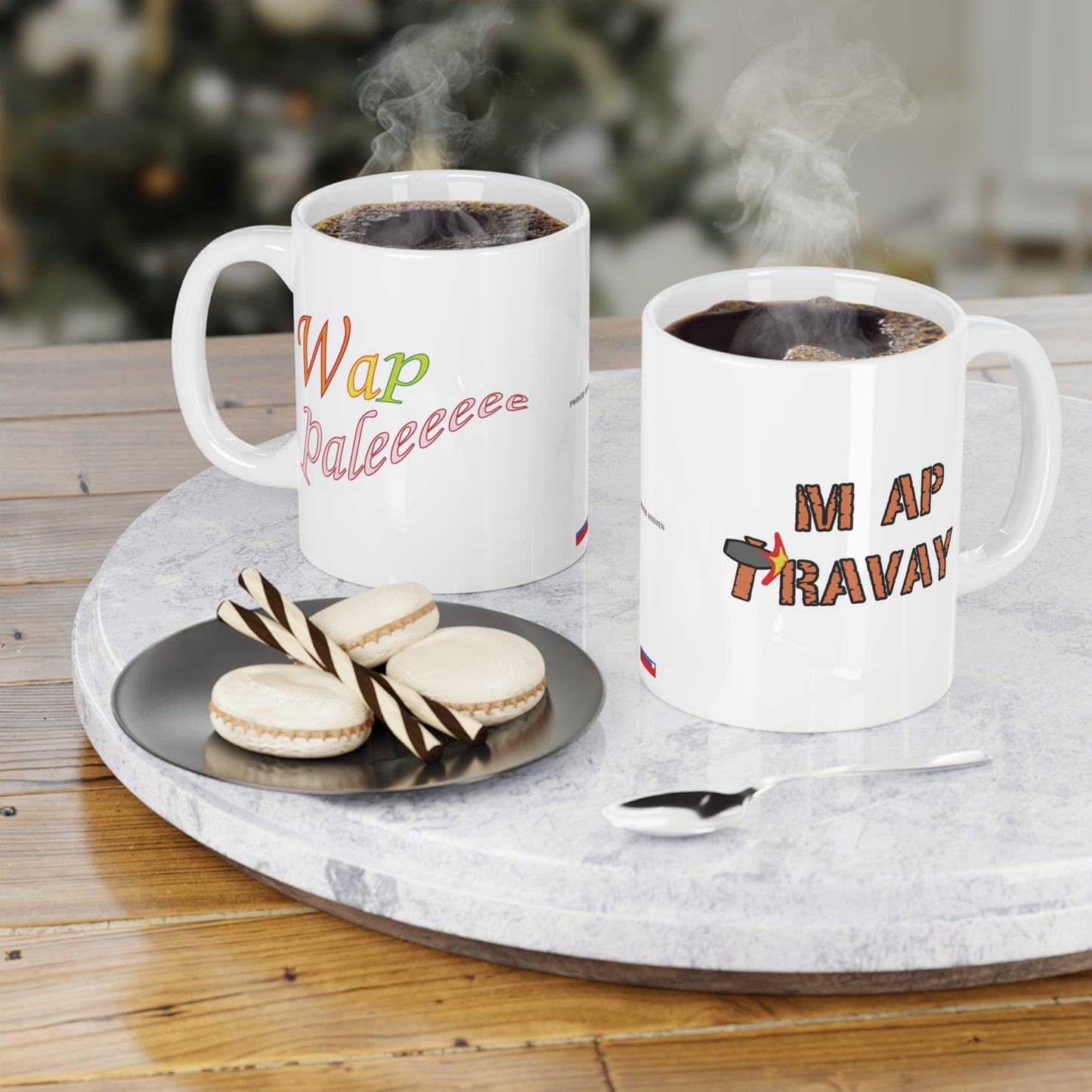 "WAP PALE MAP TRAVAY" #2 > Haiti mug