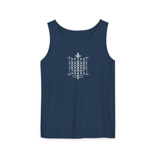 Uni Tank-Top Ogun veve, White on True Navy