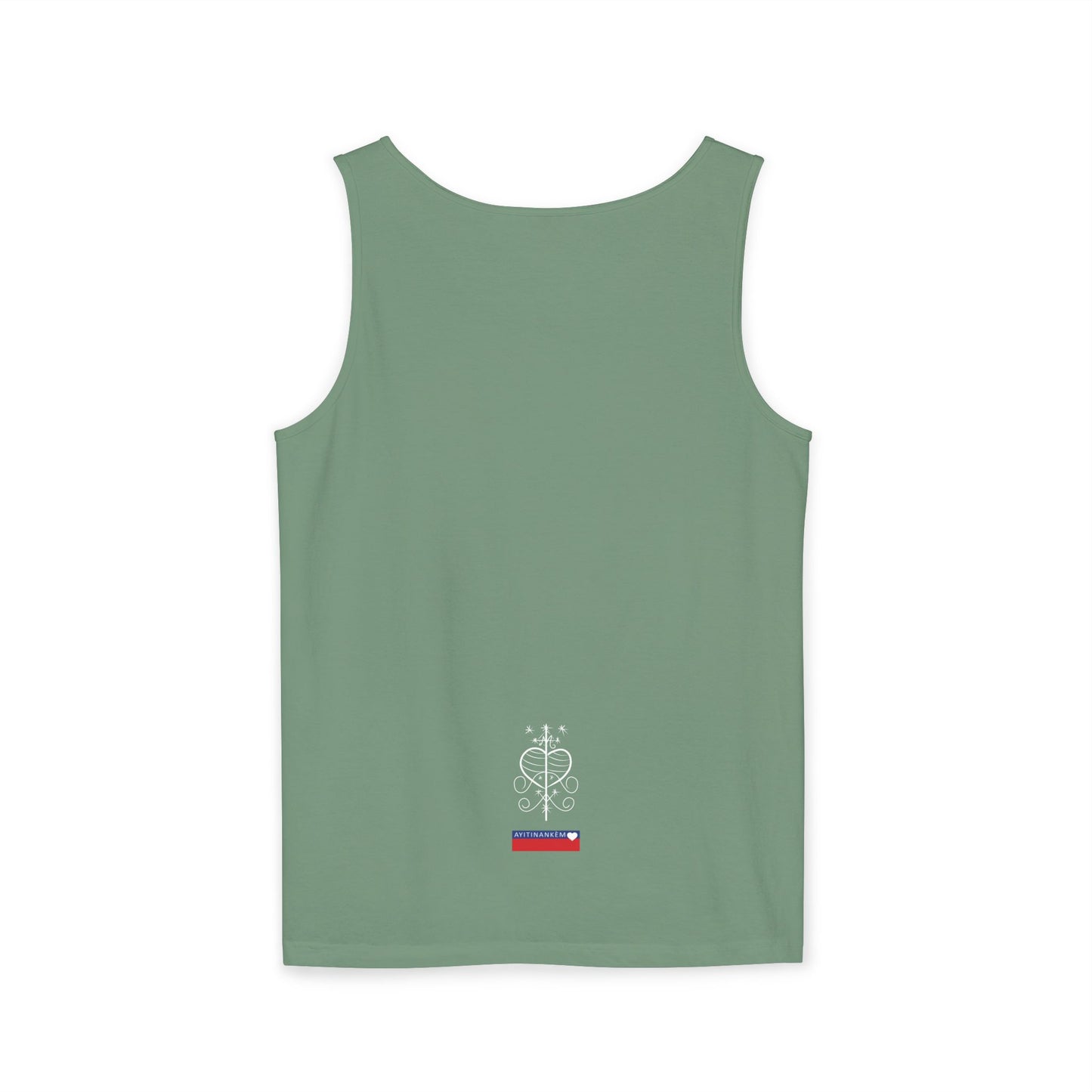 Uni Tank-Top Erzuli-Freda veve, White on Light-Green