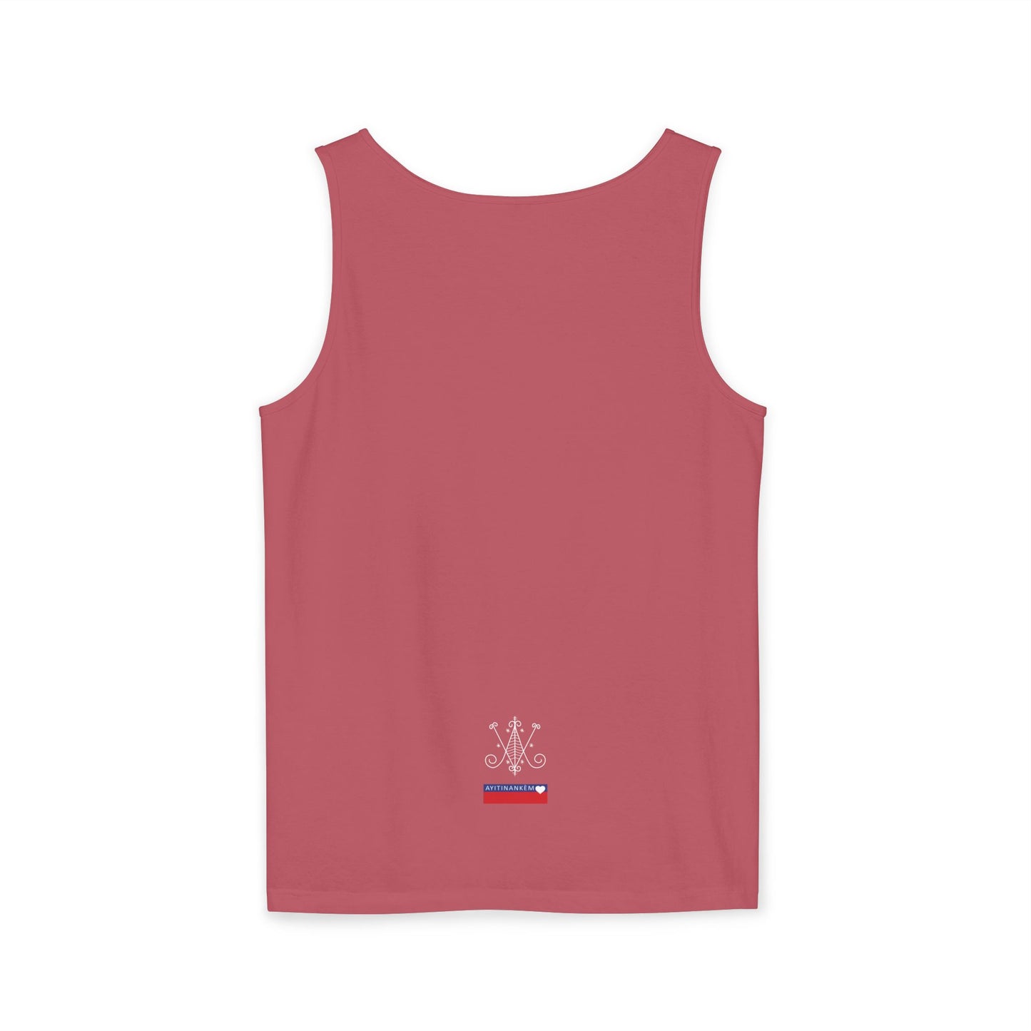 Uni Tank-Top Ayizan veve, White on Crimson