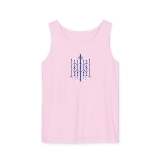 Uni Tank-Top Ogun veve, Blue on Blossom