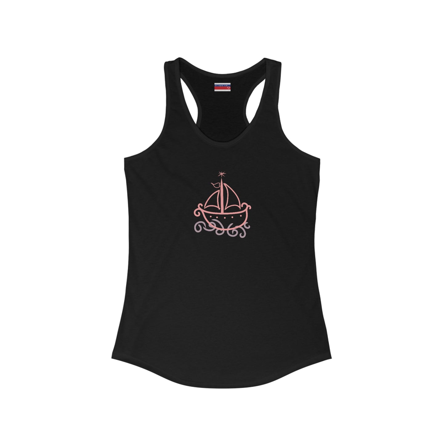 Racerback Tank-Top, Agwe veve , Pink on Black