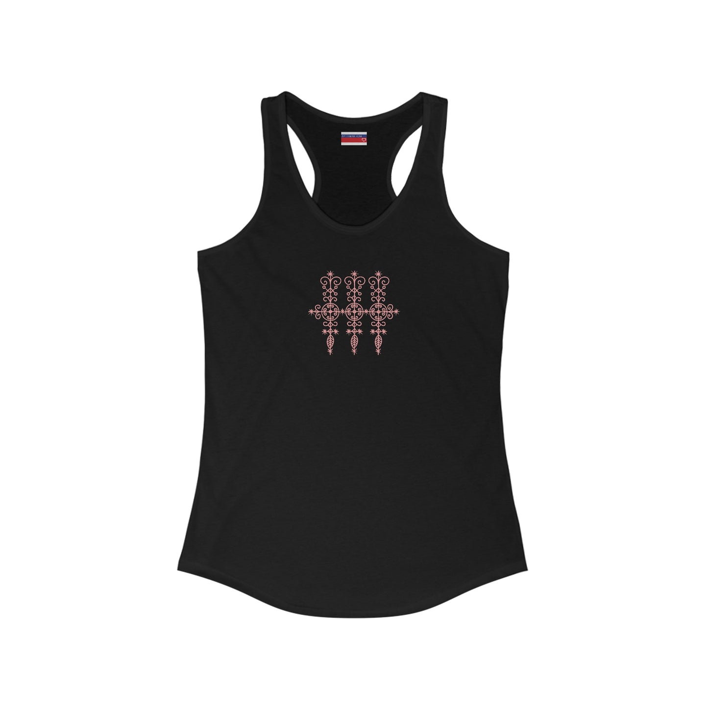 Racerback Tank-Top, Marassa veve, Pink on Black